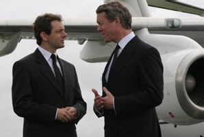 Alex Jennings as Prince Charles chats to more plant-life in the shape of Michael Sheen's Tony Blair.
